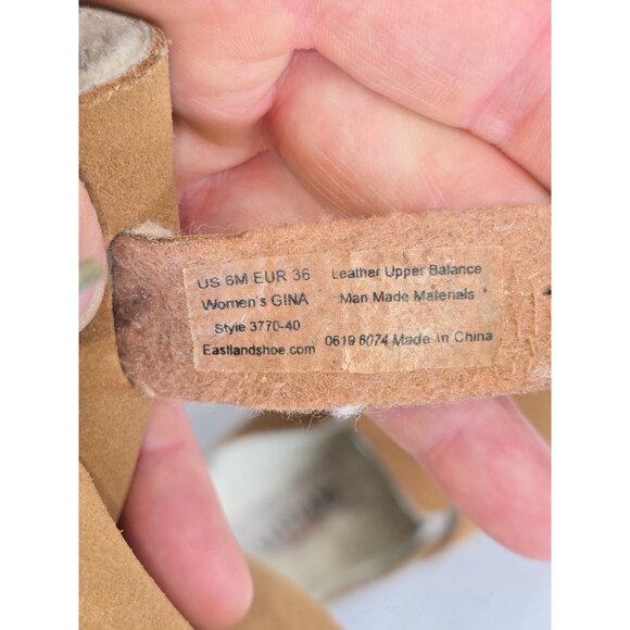 Eastland Womens Gina-Lined Clogs Size 6M Tan Suede Slip-On - Picture 2 of 7